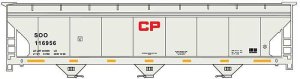 Accurail 2116 - HO Scale ACF 47' 3-Bay Center-Flow Covered Hopper - Kit -- Canadian Pacific SOO #...
