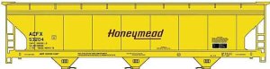 Accurail 81762 - HO ACF 47' 3-Bay Center-Flow Covered Hopper - Kit -- Honeymead #53204 (yellow, b...