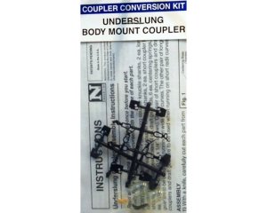 Micro Trains 001 02 050 - N Underslung Body Mount Coupler (2 Pair, Unassembled)