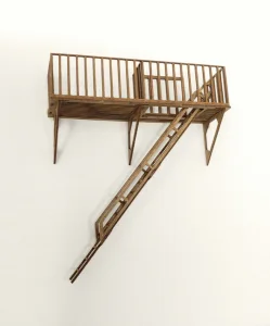 ITLA Scale Models - HO Scale 4004V1 Fire Escapes - Set of 3 with Ladders, Roof & Ground access