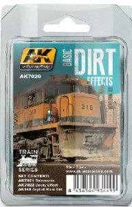 AK Interactive 7020 - Basic Dirt Effects Weathering - Enamel Paint Set (3)