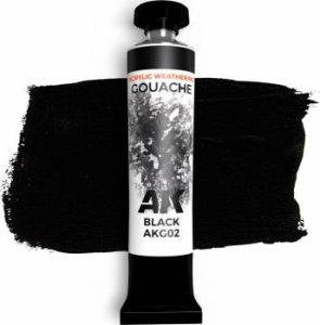 AK Interactive G02 - Gouache Black 20ml