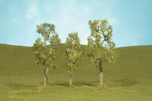 Bachmann 32010 - HO Aspen Trees - SceneScapes(TM) -- 3 to 4" 7.6 to 10.2cm pkg(3)