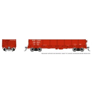 Rapido 163016-6 - HO 40' Drop Bottom Gondola: SOO Line: Single Car #66903