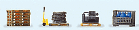 Preiser 17704 - HO Scale Assorted Pallets w/Loads