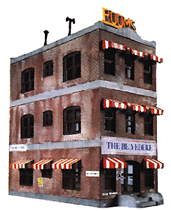 Life-Like Products 1339 - HO Belvedere Downtown Hotel -- Kit - 5-1/2 x 2-1/2" 14 x 6.4cm