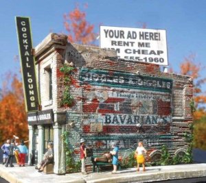 Downtown Deco 2031 - N Scale Cast-Hydrocal Kit -- Jiggles & Giggles Lounge