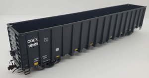 Otter Valley Railroad 64000-6 - HO NSC 64 Ft 6400 CuFt Scrap and Trash Gondola - CDEX (Black w/ B...