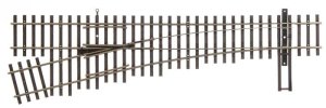 Walthers Track 70013 - HO Code 70 Nickel Silver DCC-Friendly #4 Turnout - Left Hand