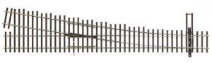Walthers Track 70018 - HO Code 70 Nickel Silver DCC-Friendly #6 Turnout - Right Hand