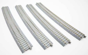 Kato Unitrack 2-331 Code 83 Concrete Tie Large-Radius Curve Track - Unitrack -- 63-1/4" 1606mm, 1...