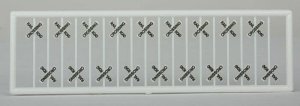Tichy Trains 2622 - N Scale Crossbucks -- 90 Degree Shape pkg(18)