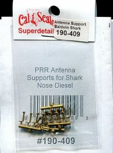 Cal Scale 409 HO Baldwin RF-16 Diesel PRR Induction Phone Antenna Supports (shark)