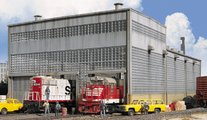 Walthers Cornerstone 2916 - HO Scale Diesel House -- Kit - 9-1/4 x 16-7/8 x 6-1/2" 23.5 x 42.8 x ...