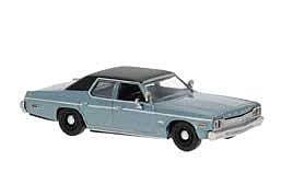 Brekina 18151 - HO Dodge Monaco - Assembled -- Metallic Turquoise, Black