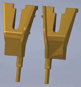 Cal Scale 687 - HO Scale DW Rerailer -- Brass 1 Left & 1 Right