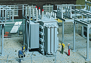 Walthers Cornerstone 3126 - HO Scale Electric Transformer -- Kit - 4 x 2-1/4 x 2-3/4" 10.2 x 5.7 ...