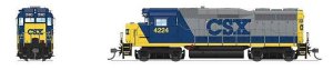 Broadway Limited Imports 9568 - HO EMD GP30 Low Nose - Standard DC - Stealth -- CSX #4224 (YN2, g...