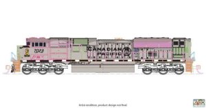 Kato 176-8544DCC - N Scale EMD SD70ACU - DCC -- Canadian Pacific #7023 (Military Heritage, gray, ...