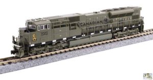 Kato 176-8541S - N Scale EMD SD70ACU - Sound and DCC -- Canadian Pacific #7020 (Military Heritage...