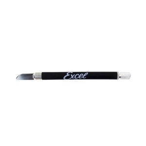 Excel Hobby 16003 - K3 Plastic Pen Knife with Safety Cap-Carded Body, includes #10 Curved Blade