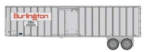 Walthers SceneMaster 2600 - HO Flexi-Van 40' Trailer 2-Pack - Assembled -- Chicago, Burlington & ...