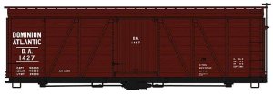 Accurail 1188 - Fowler 36' Wood Boxcar - Kit -- Dominion Atlantic #1427 (Boxcar Red)