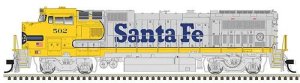 Atlas 10004342 - HO GE Dash 8-40BW - LokSound and DCC - Master(R) Gold -- Santa Fe #502 (Fantasy ...