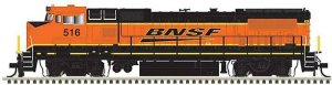 Atlas 10004310 - HO GE Dash 8-40BW - Standard DC - Master(R) Silver -- BNSF Railway #514 (Wabtec ...