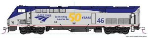 Kato 376112LS - HO GE P42 Genesis - LokSound and DCC -- Amtrak 46 (50th Anniversary Scheme, Phase...