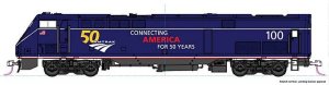 Kato 376113LS - HO GE P42 Genesis - LokSound and DCC -- Amtrak 100 (50th Anniversary Scheme, Midn...