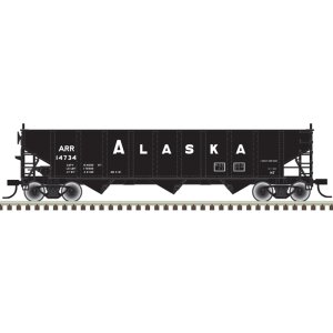 Atlas Trainman 20006915 - HO 70 Ton 9 Panel Open Hopper - Alaska #14783