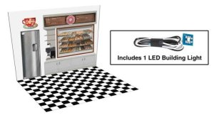 Walthers Cornerstone 4702 - HO Hole-In-One Donut Shop - Spaces -- Interior Lighting and Detail In...