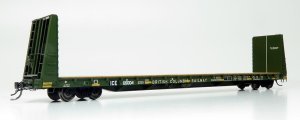 Rapido 147010 - HO 66ft Bulkhead Flatcar - Iowa, Chicago, & Eastern (ex-BC Patch) #66004