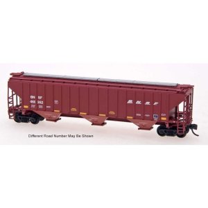 Intermountain 65337-18 - N Scale 4750 Cu. Ft. Rib-Sided 3-Bay Covered Hopper, BNSF Small Wedge #4...