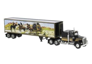 Brekina 86255 - HO Scale Kenworth W900 Semi Tractor w/Sleeper Cab and Reefer Trailer - Assembled ...