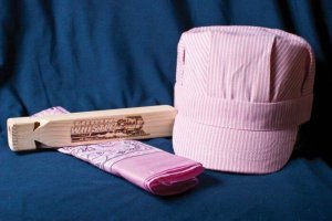Brooklyn Peddler 5 - Li'l Engineer Kit - Train Whistle, Engineer Cap, Bandada -- Pink