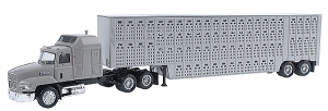 Herpa Models 6349 - HO Mack CH 613 - Assembled -- With 48' Livestock Trailer