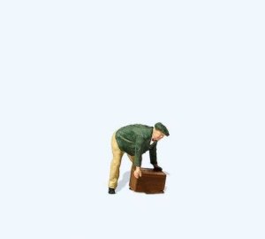 Preiser 28275 - HO Scale Man Lifting a Box/Crate - Individual Figure