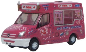 Oxford Diecast NWM009 - N Scale Mercedes-Benz Sprinter Ice Cream Concession Van - Assembled -- Wh...