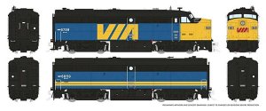 Rapido Trains 21610 - HO MLW FPA-2u - FPB-2u Set - Sound and DCC -- VIA Rail Canada 6759, 6859 (b...