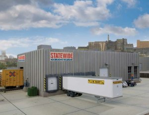 Walthers Cornerstone 4105 - HO Modern Concrete Grocery Warehouse - Kit