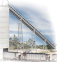 Walthers Cornerstone 3518 - HO Modern Conveyor -- Kit pkg(3)