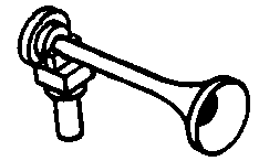 Cal Scale 422 - HO Scale Nathan Diesel Air Horn (Brass Casting) -- KS-1 Single-Chime pkg(2)