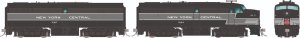 Rapido 37569 - HO ALCo FA-1 + FB-1 (DC/DCC/Sound): New York Central - Lightning Stripe: #1024 + #...