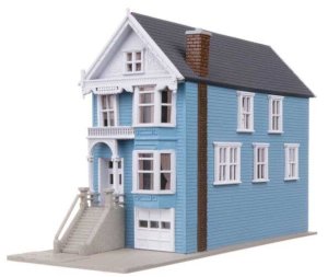 Walthers Trainline 1053 - N Scale Painted Lady House Victorian House -- Kit - 1-11/16 x 4-3/16 x ...