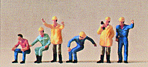 Preiser 10037 - HO Scale People Working -- Crane Operators pkg(6)