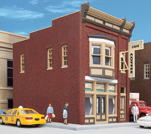 Walthers Cornerstone 3468 - HO Perfect Perk Cafe -- Kit - 3-1/8 x 5-1/2 x 4-1/2" 7.9 x 13.9 x 11....