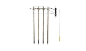 Woodland Scenics 2250 - N Scale Pre-Wired Poles - Utility System -- Single Crossbar