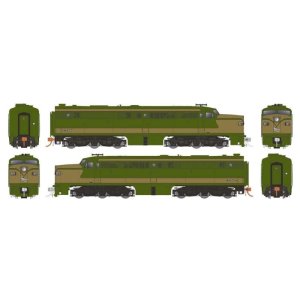 Rapido 23544 - HO Scale MLW-GE PA-1 PB-1 Set, ESU LokSound 5 DC/DCC/Sound, CN Demonstrator #9077 ...